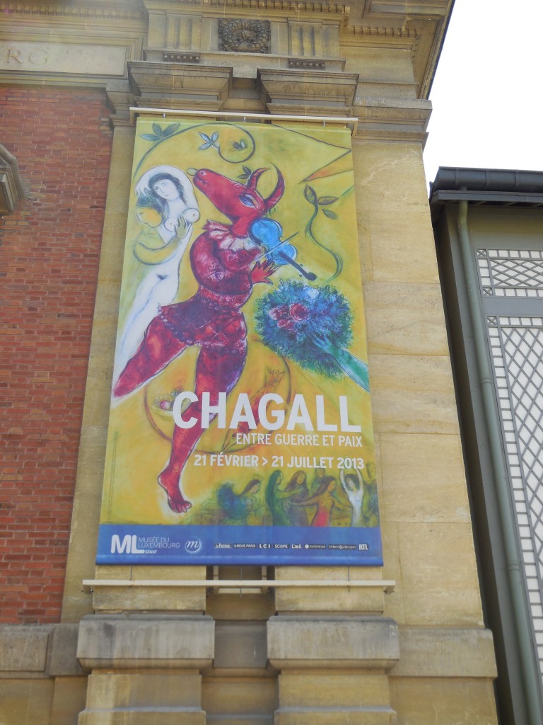 chagall exhibit sign