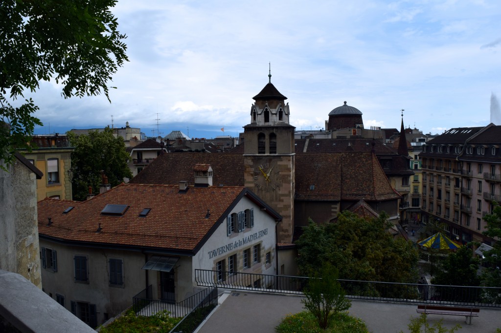 Shot from the back of the Cathedral; the landscape is made up of buildings of various ages