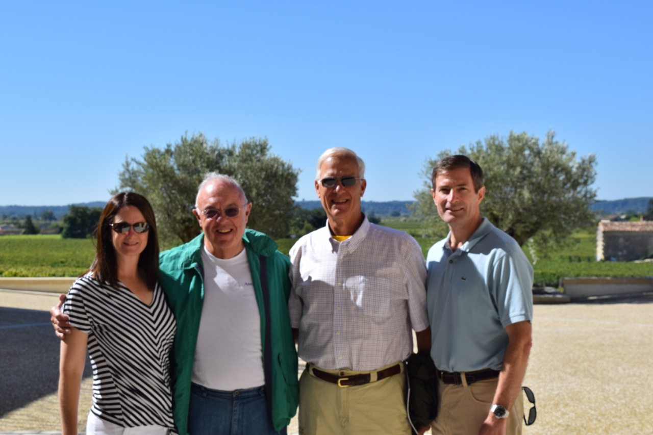 Priscilla, Father Tucker, Terry Sheffield and Mr. Weekend In Paris at Château Pavie