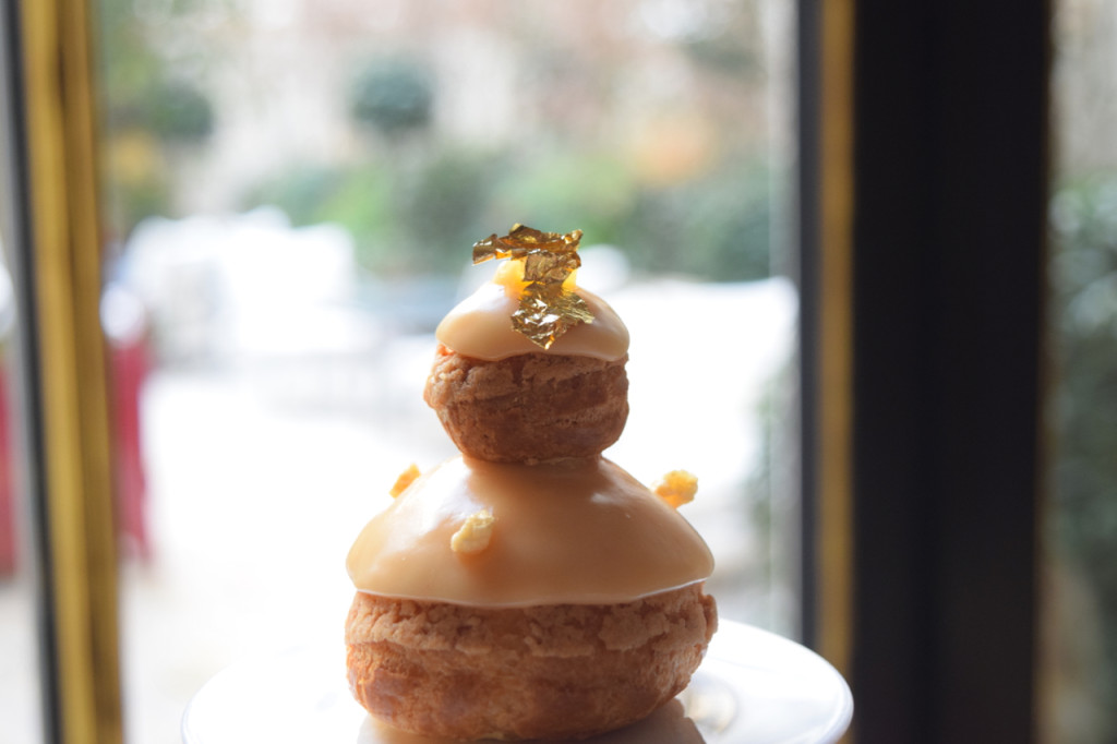 Passion Fruit, Pineapple Religieuse at afternoon tea in Paris